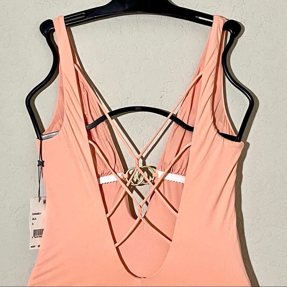 BCBGeneration Ring Front Onepiece Swimsuit Blush - Picture 8 of 12